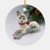 Siamese Lynx Point Cat Ornament (Vorne)