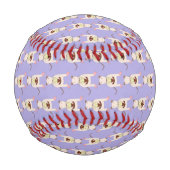 Siamese mit Birthday Cake Gemustert Baseball (Rückseite)