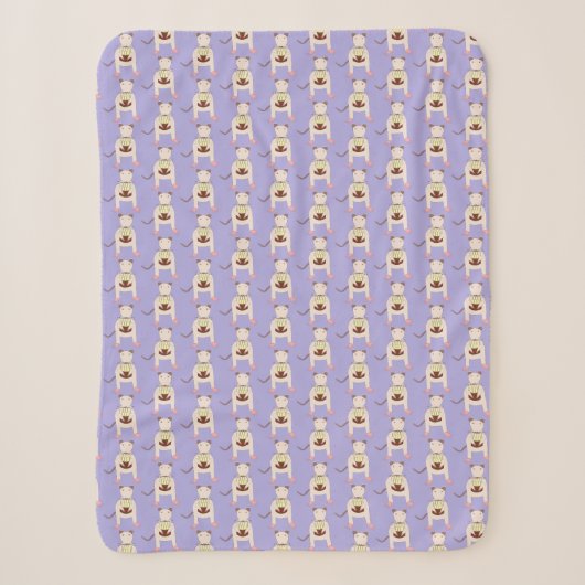 Siamese mit Birthday Cake Gemustert Sherpadecke (Vorderseite)