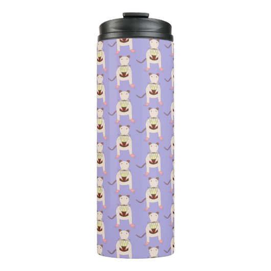 Siamese mit Birthday Cake Gemustert Thermosbecher (Vorderseite)