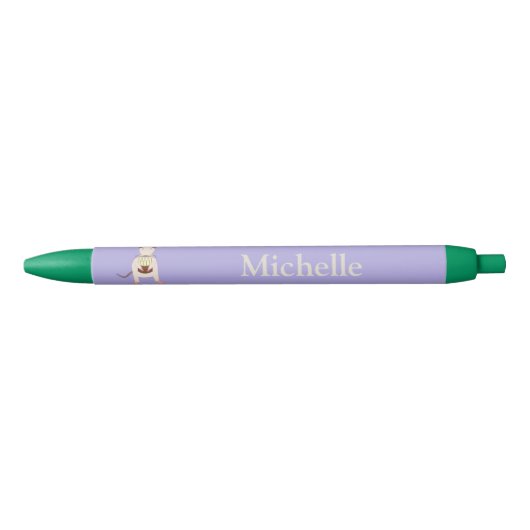 Siamese mit Birthday Cake Individuelle Name Kugelschreiber (Vorderseite)