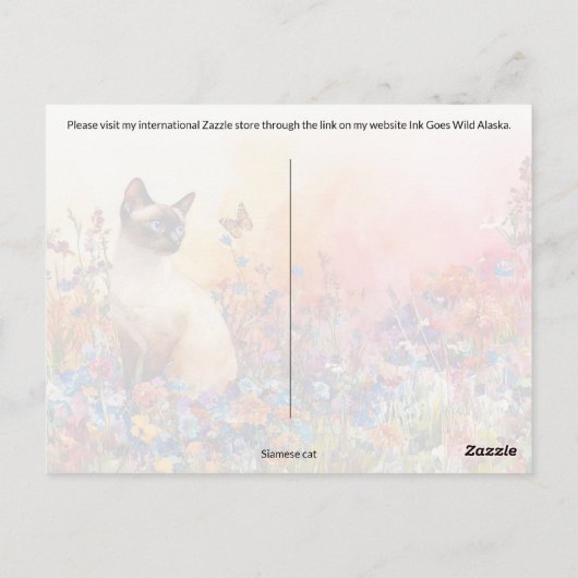 Siamese Postcross 1 - Postkarte (Rückseite)