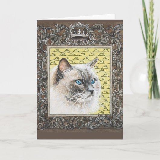 Siamese/Ragdoll/Himalaya Cat Greeting Card Karte (Vorderseite)
