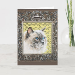Siamese/Ragdoll/Himalaya Cat Greeting Card Karte