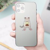 Siamese Rat mit Birthday Cake Aufkleber (Telefon)