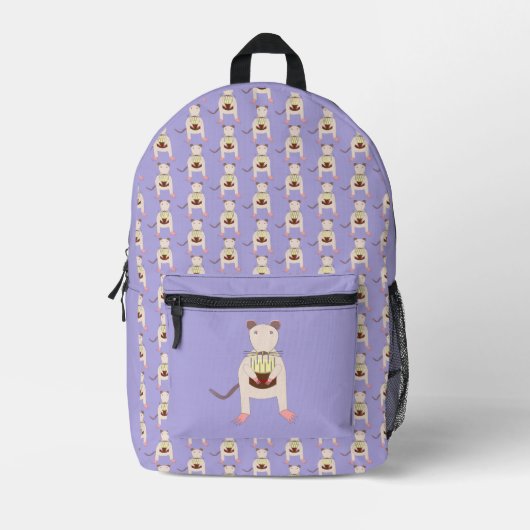Siamese Rat mit Birthday Cake Bedruckter Rucksack (Vorderseite)