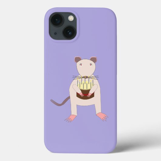 Siamese Rat mit Birthday Cake Case-Mate iPhone Hülle (Rückseite)