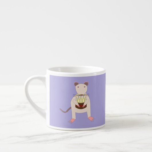 Siamese Rat mit Birthday Cake Espressotasse (Links)