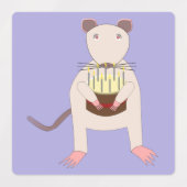 Siamese Rat mit Birthday Cake Etiketten (Design 2)