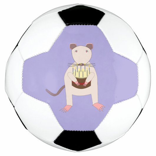 Siamese Rat mit Birthday Cake Fußball (Vorderseite)