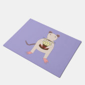Siamese Rat mit Birthday Cake Fußmatte (Schrägansicht)