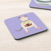 Siamese Rat mit Birthday Cake Getränkeuntersetzer (Linke Seite)