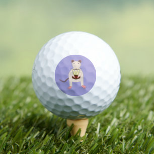 Siamese Rat mit Birthday Cake Golfball