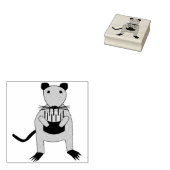Siamese Rat mit Birthday Cake Gummistempel (Stempel)