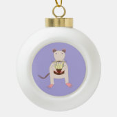 Siamese Rat mit Birthday Cake Keramik Kugel-Ornament (Vorderseite)
