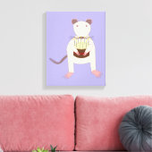 Siamese Rat mit Birthday Cake Leinwanddruck (Insitu (Wohnzimmer))