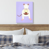 Siamese Rat mit Birthday Cake Leinwanddruck (Insitu (Schlafzimmer))