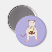 Siamese Rat mit Birthday Cake Magnet (Vorderseite/Rückseite)