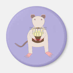 Siamese Rat mit Birthday Cake Magnet