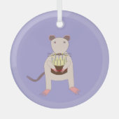 Siamese Rat mit Birthday Cake Ornament Aus Glas (Vorderseite)