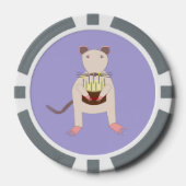 Siamese Rat mit Birthday Cake Pokerchips (Vorderseite)