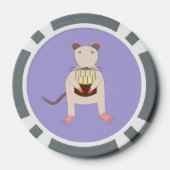 Siamese Rat mit Birthday Cake Pokerchips (Rückseite)