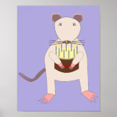 Siamese Rat mit Birthday Cake Poster (Vorne)