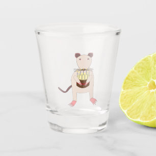 Siamese Rat mit Birthday Cake Schnapsglas