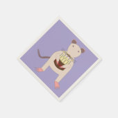 Siamese Rat mit Birthday Cake Serviette (Ecke)