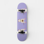 Siamese Rat mit Birthday Cake Skateboard (Vorderseite)