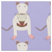 Siamese Rat mit Birthday Cake Stoff (Nahaufnahme)