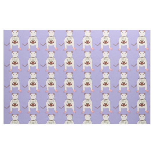 Siamese Rat mit Birthday Cake Stoff (Fat Quarter (45,7 x 55,9 cm))