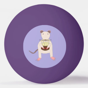Siamese Rat mit Birthday Cake Tischtennisball
