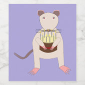 Siamese Rat mit Birthday Cake Weinetikett (Einzelnes Label)