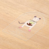 Siamese Rat mit Geburtstagskuchen Custom Acryleinladungen (Ablage )