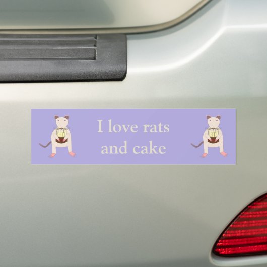 Siamese Rat mit Geburtstagskuchen Custom Autoaufkleber (Auf Auto)
