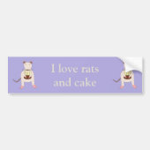 Siamese Rat mit Geburtstagskuchen Custom Autoaufkleber (Vorne)