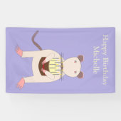 Siamese Rat mit Geburtstagskuchen Custom Banner (Horizontal)