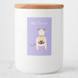 Siamese Rat mit Geburtstagskuchen Custom Lebensmitteletikett