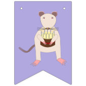 Siamese Rat mit Geburtstagskuchen Custom Wimpelkette (Erste Fahne)