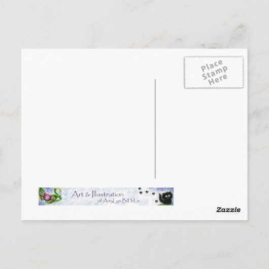 Siamese Red Ribbon Postkarte (Rückseite)