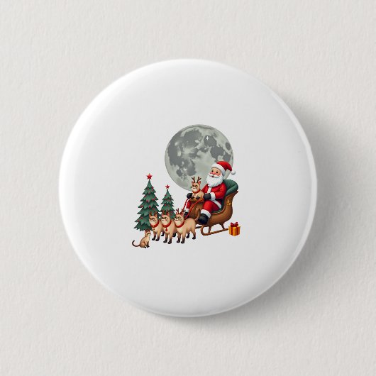 Siamese Reindeer Christmas Siamese Cat Lover Gifts Button (Vorderseite)