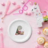 Siamese Reindeer Christmas Siamese Cat Lover Gifts Pappteller (Party)