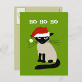 Siamese Santa Clause - Funny Kitty Cat Weihnachten (Vorne/Hinten)