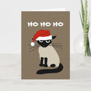 Siamese Santa Clause - Funny Kitty Cat Weihnachten