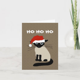 Siamese Santa Clause - Funny Kitty Cat Weihnachten