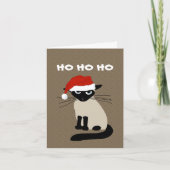 Siamese Santa Clause - Funny Kitty Cat Weihnachten (Vorderseite)