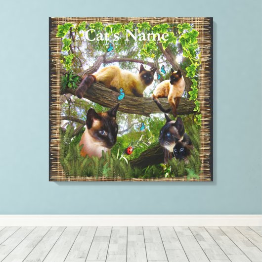 Siamese Sophie Leinwanddruck (Insitu (Holzboden))