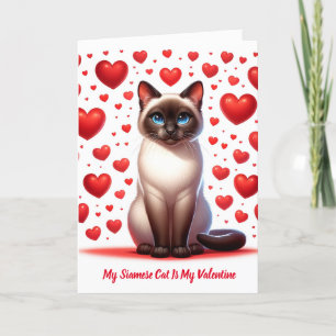 Siamese Sweethearts Faltded Holiday Card Feiertagskarte