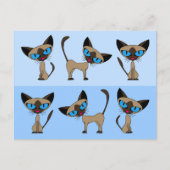 Siamese Times Three Postcard Postkarte (Vorderseite)